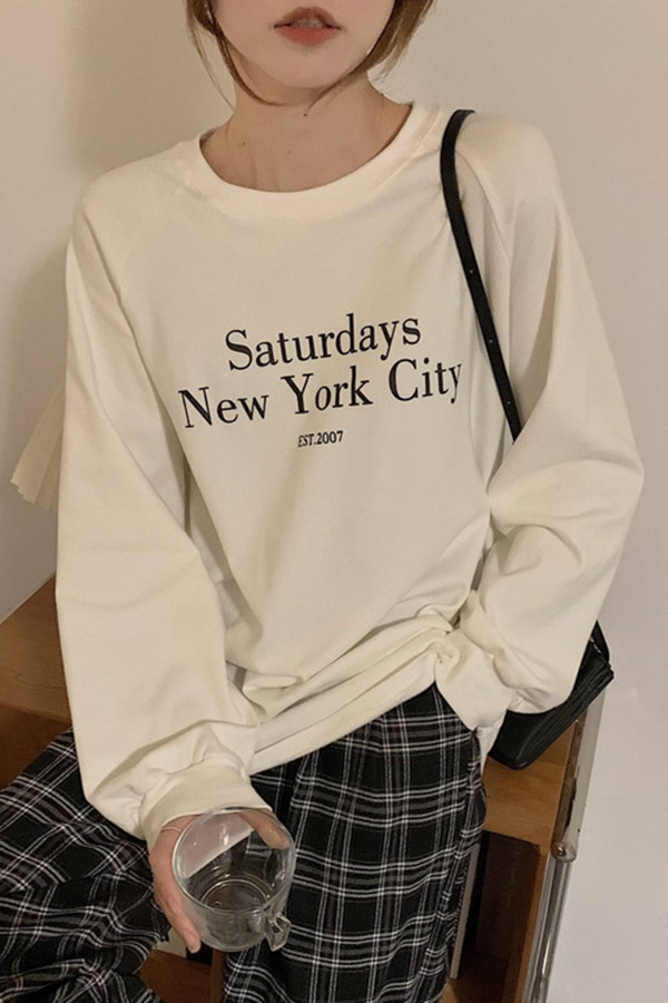 레터링 뉴욕 시티 티셔츠